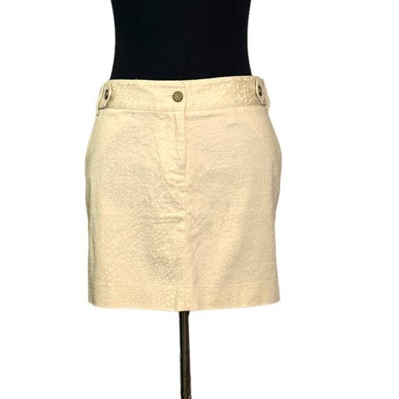Express Design Studio beige printed mini skirt size 6 - Picture 1 of 11